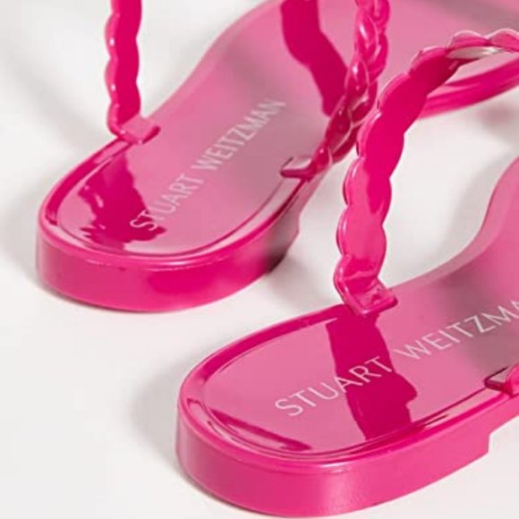 Stuart Weitzman $125 Braida Sawyer Jelly Orchid Sandals Sz 7 NIB! - Picture 3 of 3